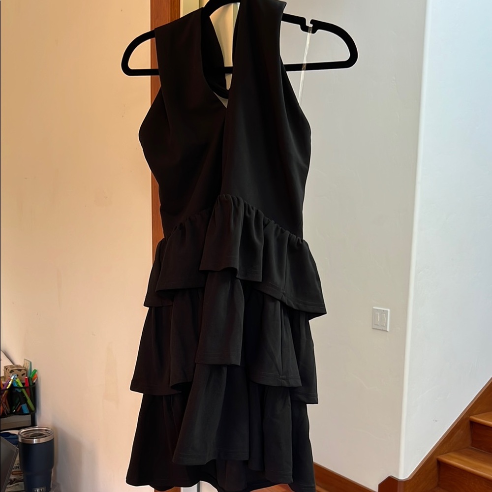 Elegant Black Tiered Dress